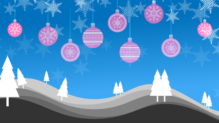 christmas background with colorful christmas balls,for banner
