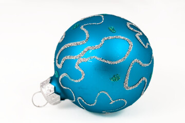 closeup Christmas toys isolated on white background