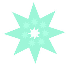 Snowflake for decorative design. Vector icon design element.