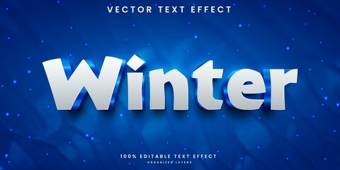 Winter text effect template