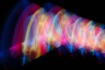Colored blurred light lines. Abstraction of light.