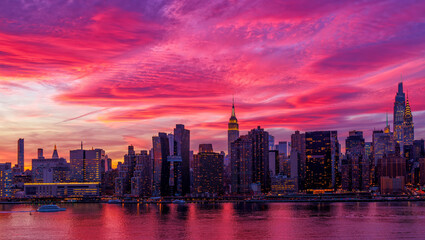 Fototapeta na wymiar New York Sunset
