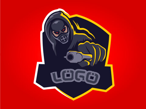 Modern professional gaming mascot logo design vector