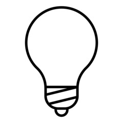 Idea Light Flat Icon Isolated On White Background