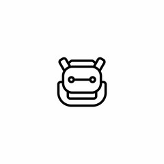 Robot Robotic Outline Icon, Logo, and illustration