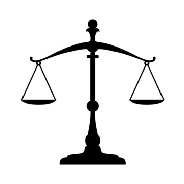 Simple Justice Scales Legal Law logo design