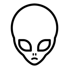Alien Flat Icon Isolated On White Background