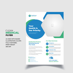 Obraz premium Healthcare Medical Flyer clean Healthcare Medical Flyer