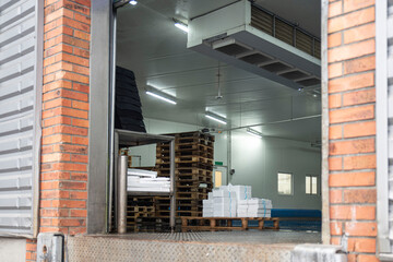cold storage room for fish from a fish auction in Brittany