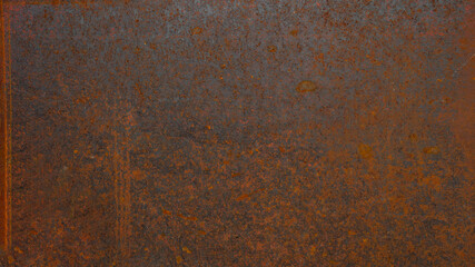 Grunge rusty orange brown metal corten steel stone background texture