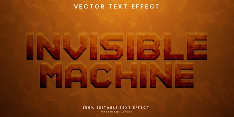 Invisible machine text effect template