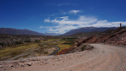 beautiful valley in north argentina on route 40