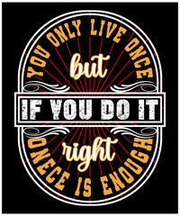 Live t-shirt design vector file