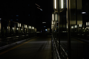 日本の夜景と夜道