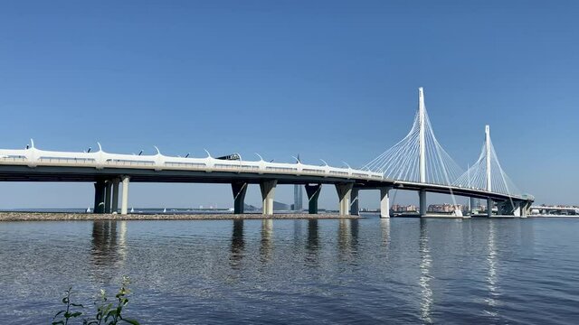 Cable-stayed bridge western high-speed diameter Saint Petersburg