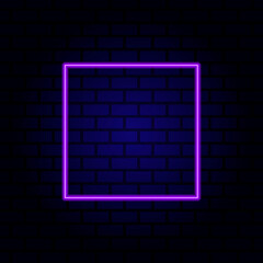 Neon signboard. Vintage frame. Retro neon lamp with Space for text. Vector illustration.