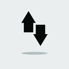 Data Transfer icon. Flat icon. Transfer arrow icon vector illustration on gray background