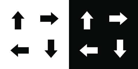 Arrows Vector collection black, Arrows set on white and black background. Cursor icon. Pointer icon. Back, Next web page sign. Vector illustration.