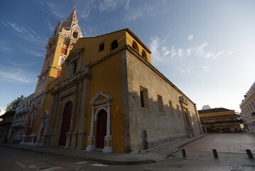 Fototapeta na wymiar Santa Catarina de Alexandria church in Cartagena, Colombia