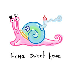 Home Sweet Home. Watercolor Sanil in Cozy Sweet Home