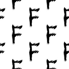 Black alphabet letters on white background. Seamless abstract vector geometric pattern. Perfect for gift wrapping paper, Bed sheets and interior. School and learning theme.