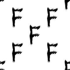 Black alphabet letters on white background. Seamless abstract vector geometric pattern. Perfect for gift wrapping paper, Bed sheets and interior. School and learning theme.