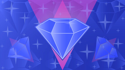 Abstract Diamond very peri color purple background vector illustration