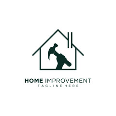 Fototapeta premium simple and unique logo design about home improvement company