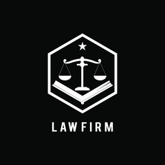 
Flat and unique logo design about lawyer firm