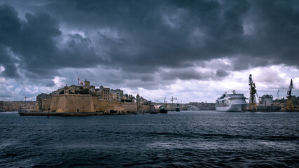 Stormy Valletta Harbour, Malta