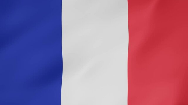 Bandera animada, Francia. 4K