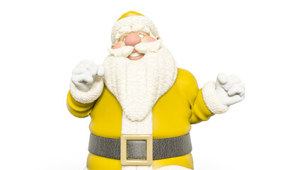 santa claus is so happy in white background