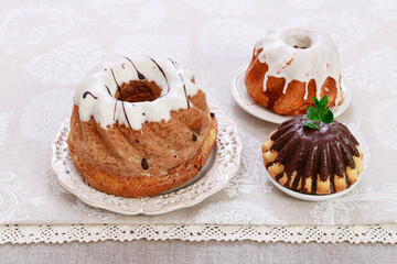 Traditional Easter cake with icing.