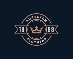 Classic Vintage Retro Label Badge for Original Clothing Apparel Denim Jeans Frame Logo Design Inspiration