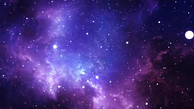 Galaxy Nebula background moving stars space background
