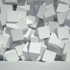 Render of the abstract geometric concrete wall. 3d showcase background. 