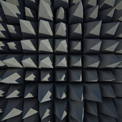 Render of the abstract geometric concrete wall. 3d showcase background. 
