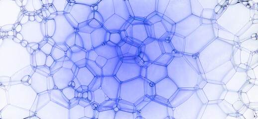 Fototapeta premium Abstract background of soap bubbles on gradient background