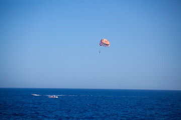 paragliding in the sea