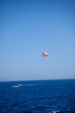 paraglider over the sea