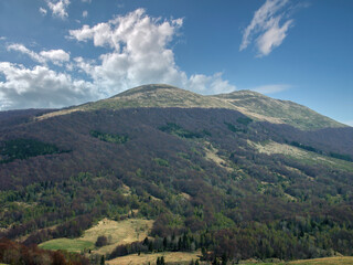 Fototapeta premium Bieszczady Mountains, Poland, the wildest region in the Poland, Polish Mountains and landscapes, wandering around Poland