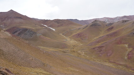 beautiful valley near abra del acay pass in argentina
