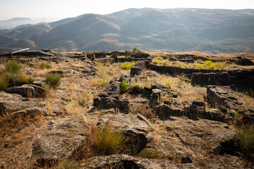 ruins at Rumansil I archaeological site, Freixo de Numao, Vila Nova de Foz Coa, Guarda, Portugal