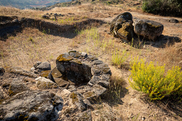 detail of a circular oven at Rumansil I archaeological site, Freixo de Numao, Vila Nova de Foz Coa, Guarda, Portugal