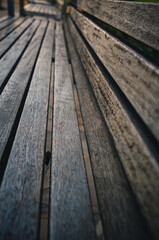 Wood bench