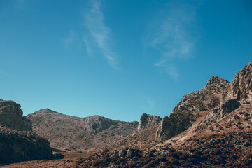 Old movie scene of Mountain