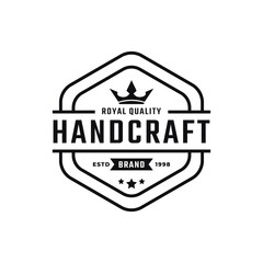 Classic Vintage Retro Label for Royal Quality Handcraft Badges Logo Design Inspiration