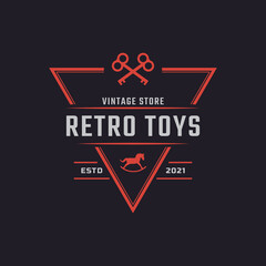 Classic Vintage Retro Label Badge Toys and Souvenir Logo Design Inspiration