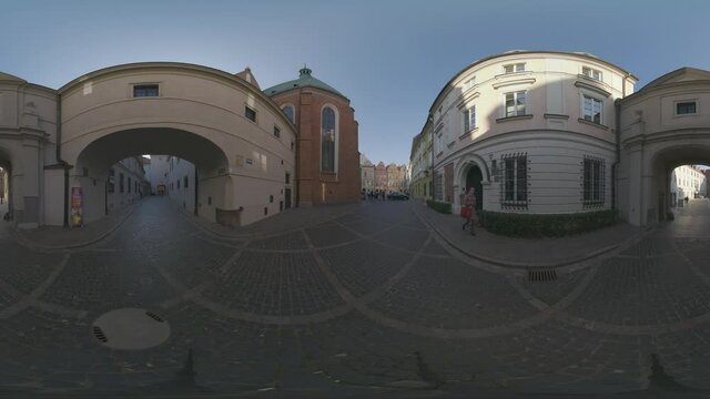 Jesuit church, Bazylika Archikatedralna w Warszawie p.w. Meczenstwa sw. Jana Chrzciciela, Poland 2021 . High quality 4k footage