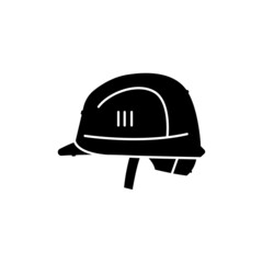 Protection helmet color line icon. Disability. Isolated vector element.